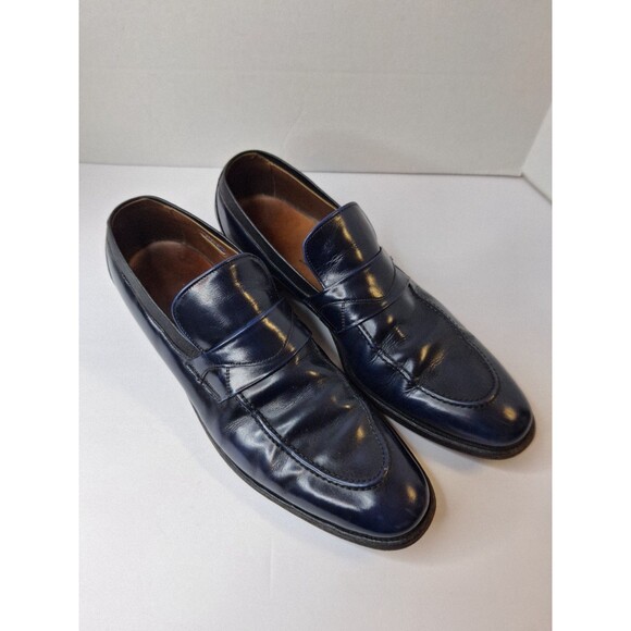 ALLEN EDMONDS Blue Navy Sutton‎ Oxfords Men's Sz 11.5 AAA Preppy Career Business